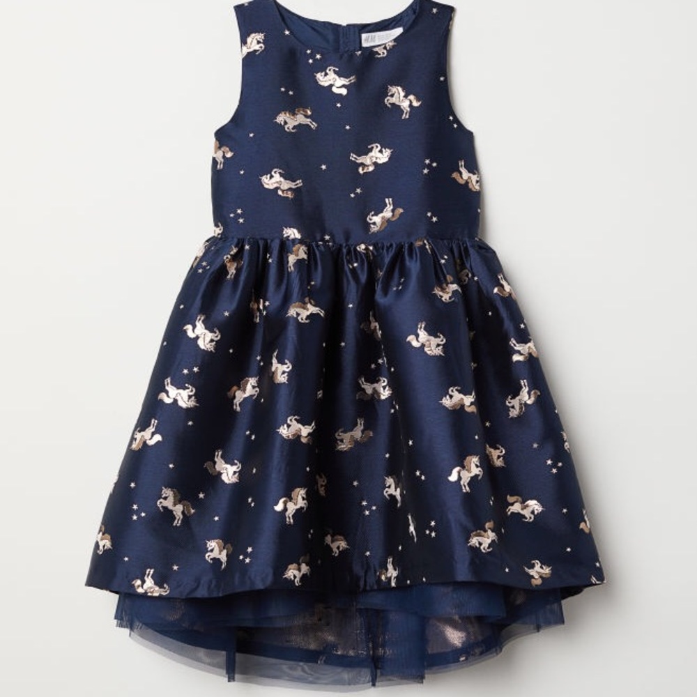 Blue unicorn dress